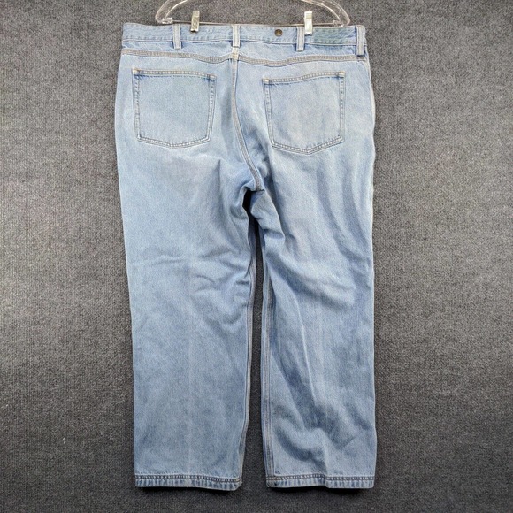 Duluth Trading Men's Straight Leg Jeans Blue 42x30 5-Pocket Stone Wash Cotton - Picture 4 of 14